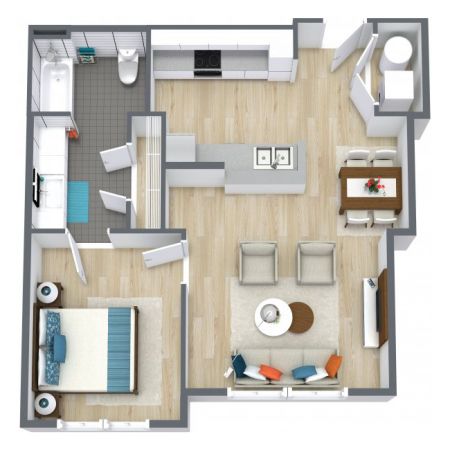 one bedroom floorplans 